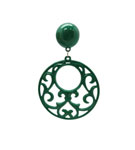 Flamenco Earrings in Openwork Plastic. Green 2.479€ #502823472VRD